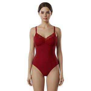 SKIMS Fits Everybody Lace Cami Bodysuit Pomegranate XS NWOT